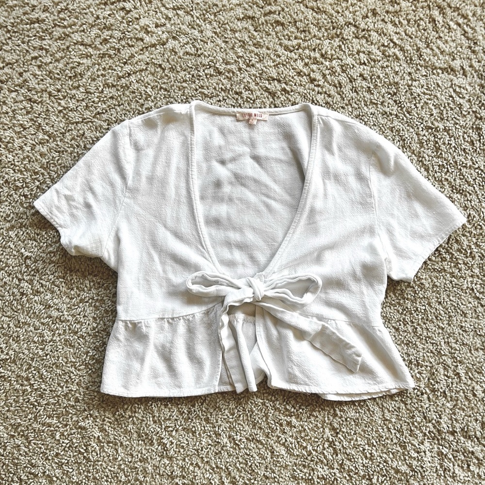Pacsun White Tie Top
